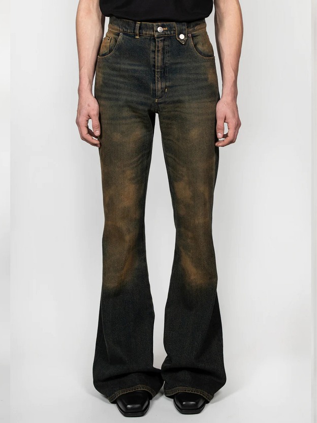 DIRTY WASH WIDE LEG JEANS